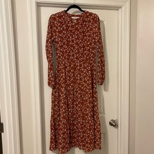 LOFT Boho Midi Dress, NWT